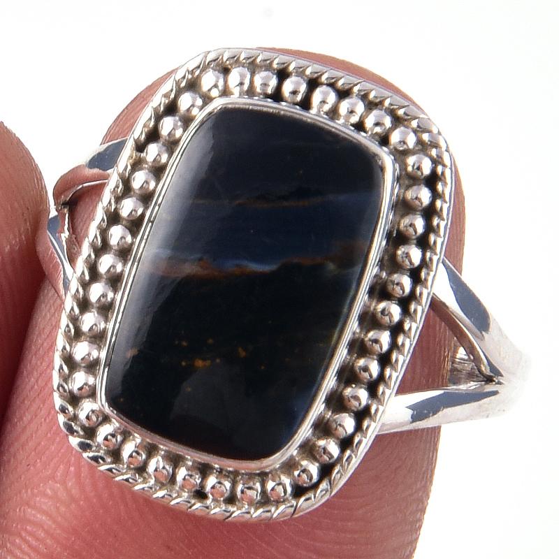 

Natural Pietersite Gemstone Handmade 925 Solid Sterling Silver Ring Size 8 u1B39