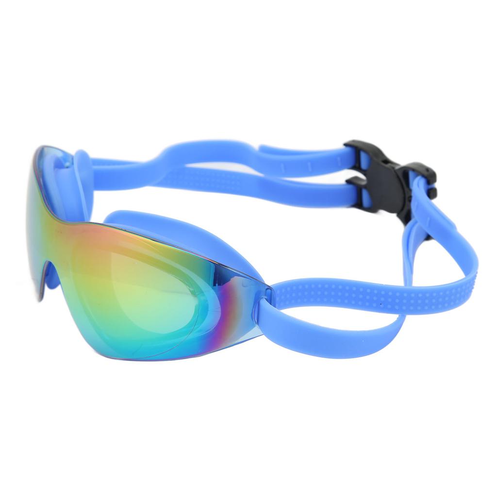 Schwimmbrille Antibeschlag Auslaufsicher Silikongel Schwimmbrille mit PC-Spiegel für Herren und Damen Blau