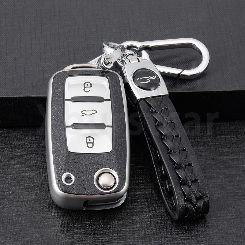 For VW Volkswagen Golf 4 5 6 MK4 Amarok Polo Bora Jetta Altea Alhambra Passat Beetle Caddy Tiguan TPU Car Key Case Cover Shell