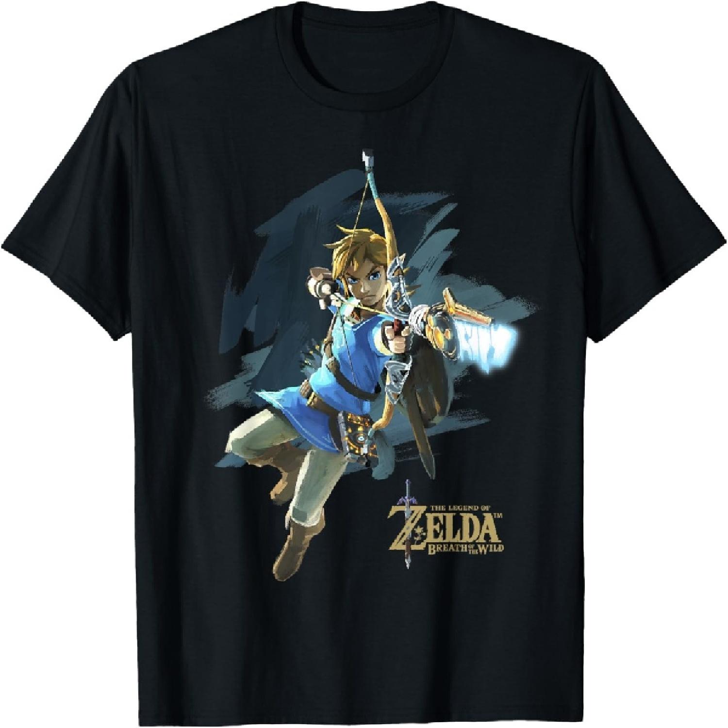 Футболка Legend Of Zelda Breath Of The Wild Линк Лучник Прыжок Выстрел C1 S