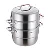 Supor 304 Stainless Steel 3-Tier Steamer Pot, 28cm