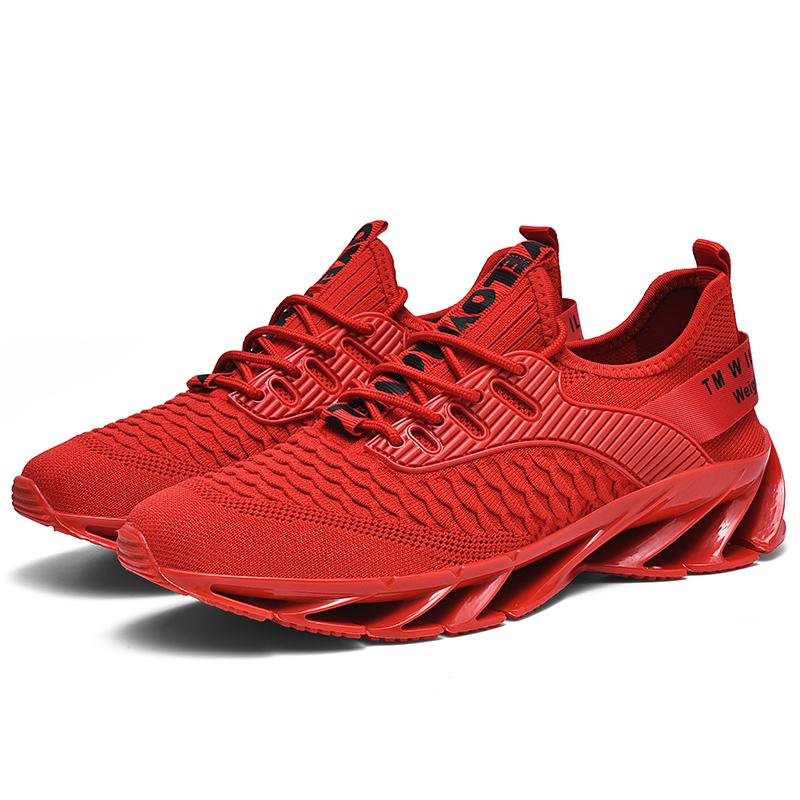 Fashion New Men's Casual Sneakers Fly Woven Breathable TPU Blade Style Soles Wear-resistant Non-slip Tennis and Basketball  Sports Shoes