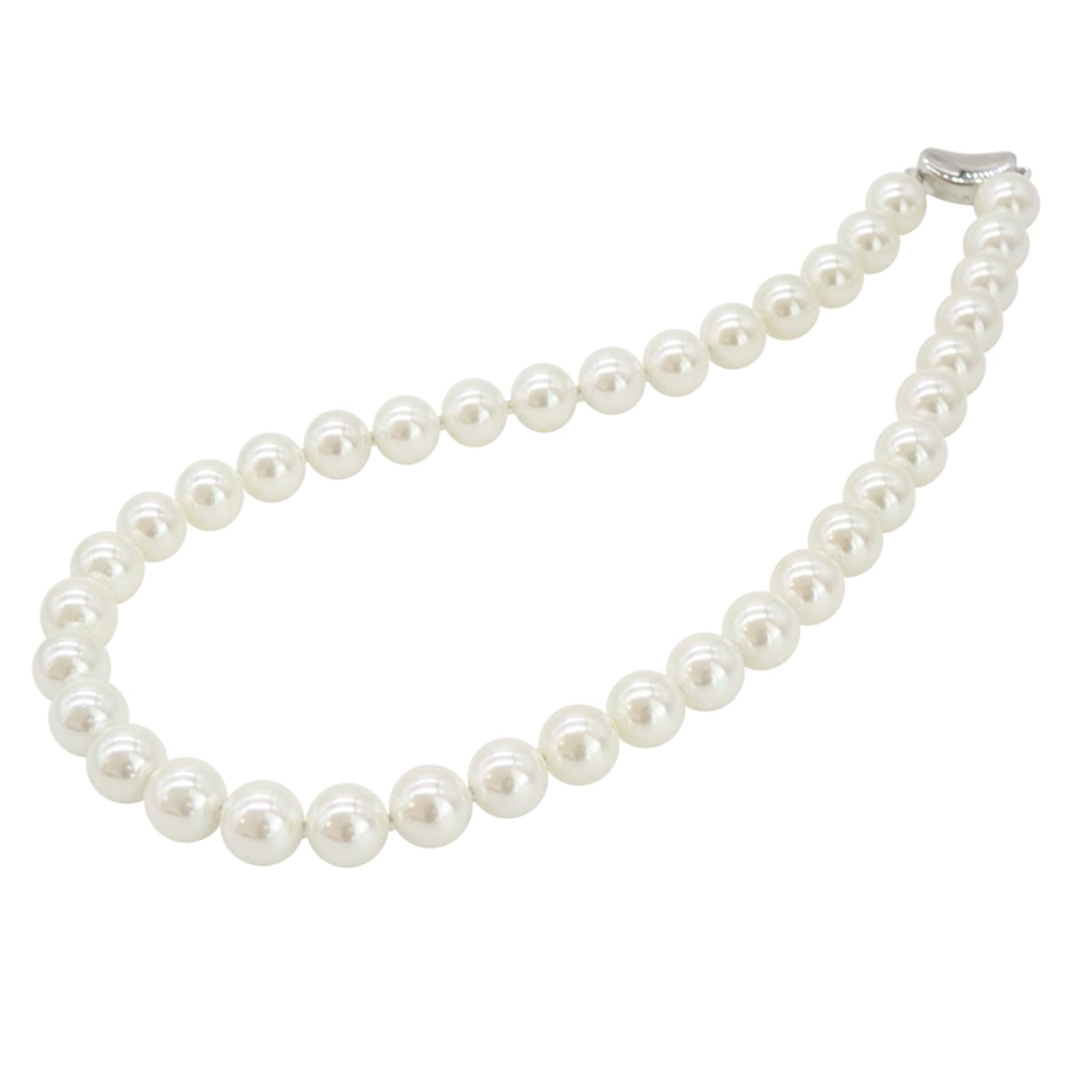 

[Sakiya] Shell Pearl Necklace 10mm 42cm with Jewelry Case, Suitable for Formal Occasions, Graduations, Entrance Ceremonies, Large Pearls, Made in