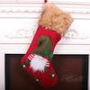 Knitted Christmas Stockings Socks Snacks Container Hanging Pendant Home Showcase Xmas Tree Hanger Elastic Goodie Bag Holder
