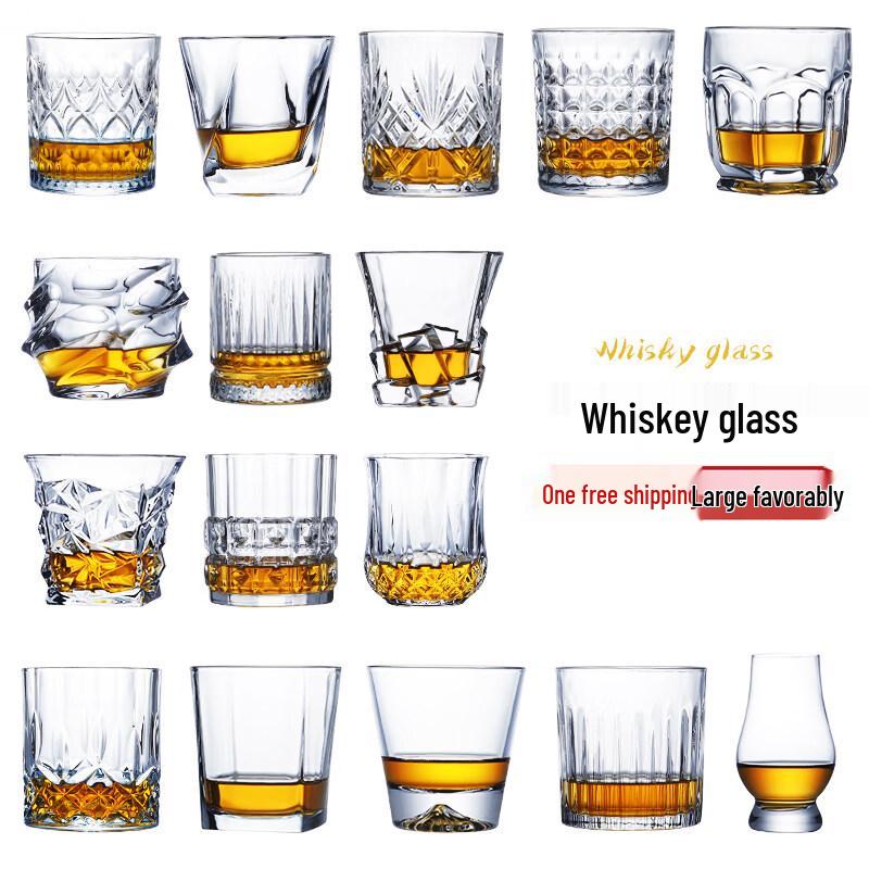 ZISIZ Crystal Glass Whiskey Cocktail Glass