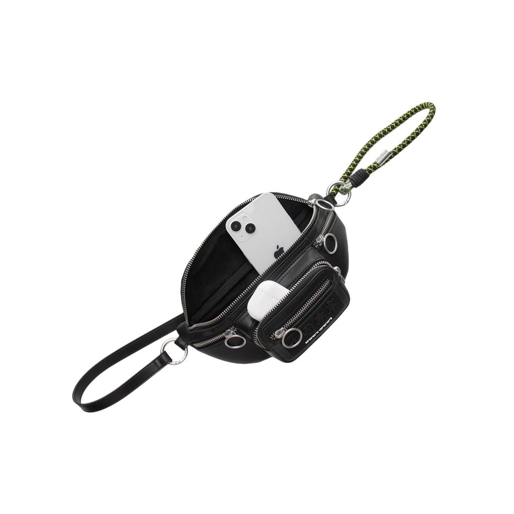 New LiNing Synthetic Leather One Shoulder Crossbody Sling Bags Regular Unisex Black ABDS533-1