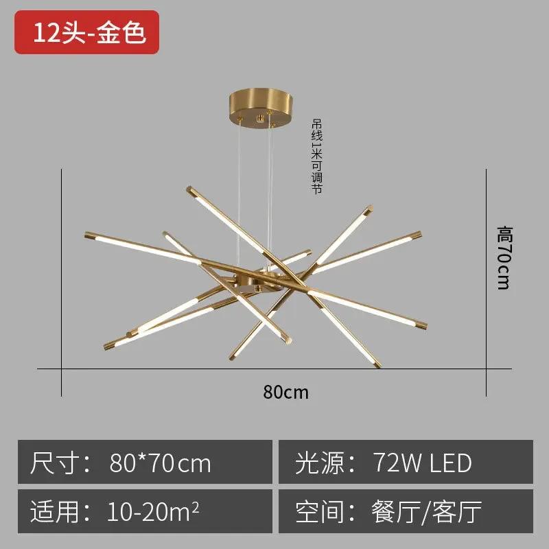 2024 LED Chandelier Light For Living Dining Room Kitchen Bedroom LED Pendant Lamp Creative Design Hanging Fixture