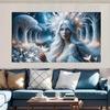 Lady with Long White Hair,Fairy,Dragon DIY 5D Diamond Painting New 2025 Fantasy Woman Full Mosaic Diamond Embroidery Big Size