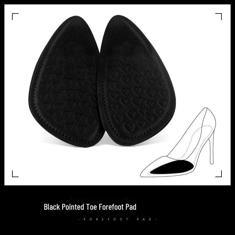 Damen High Heel Sohleneinlagen - Rutschfest, Schmerzlindernd, Halbgrößen-Reduzierer, Super Weicher Komfort für Loafer black