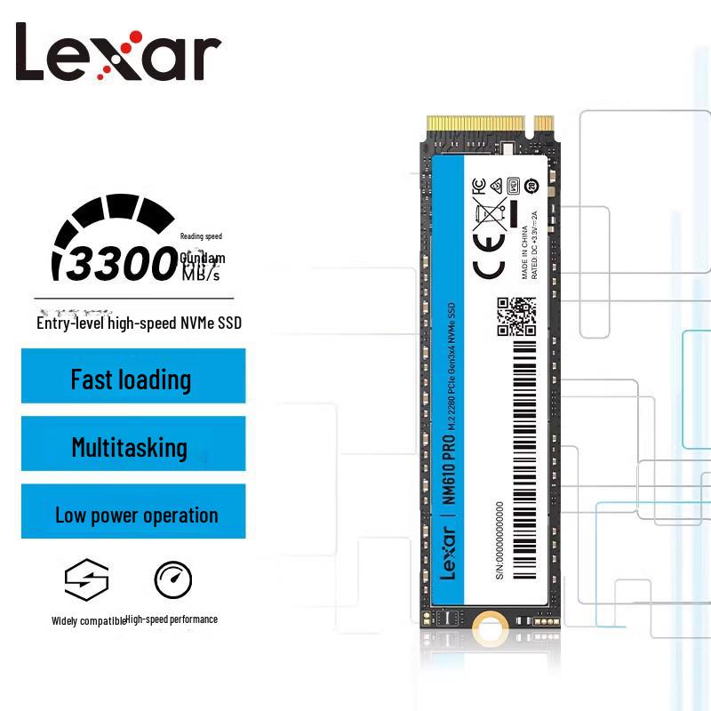 Lexar NM610 SSD: 500GB, 1TB, 2TB M.2 for Desktop & Notebook
