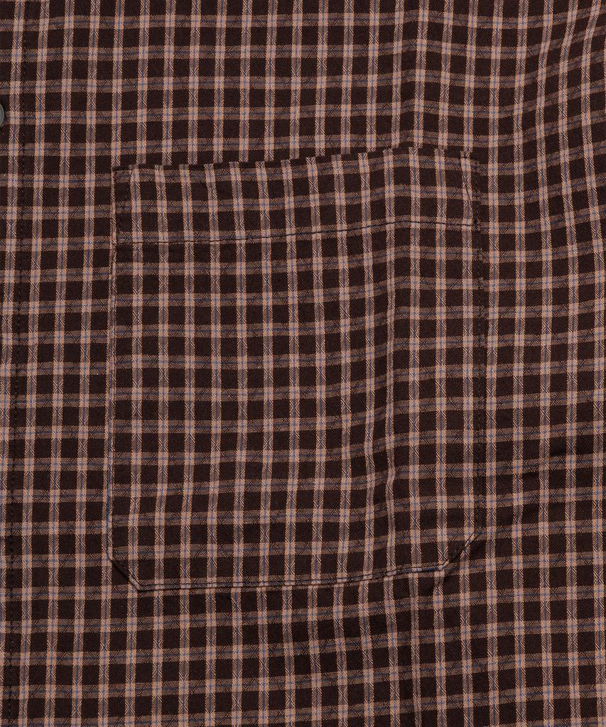 SAINTPAIN Sp Crop Small Check Shirt Brown