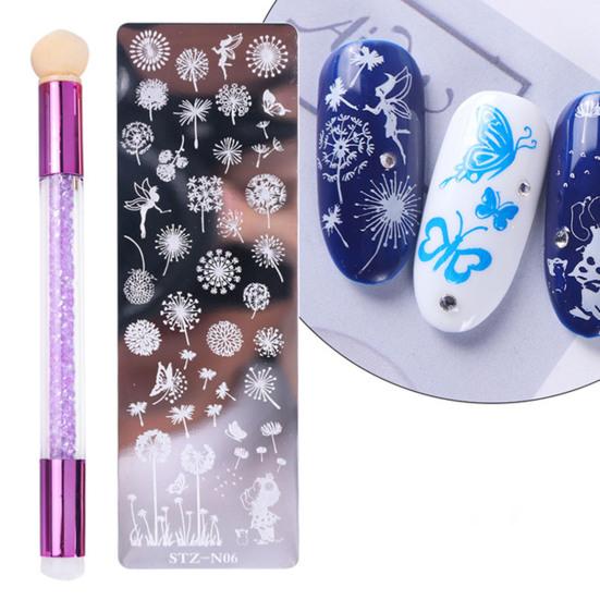 

1 комплект пластины для штамповки ногтей с изысканным узором, блестящий эффект, шаблон для печати на ногтях «сделай сам», для макияжа #18