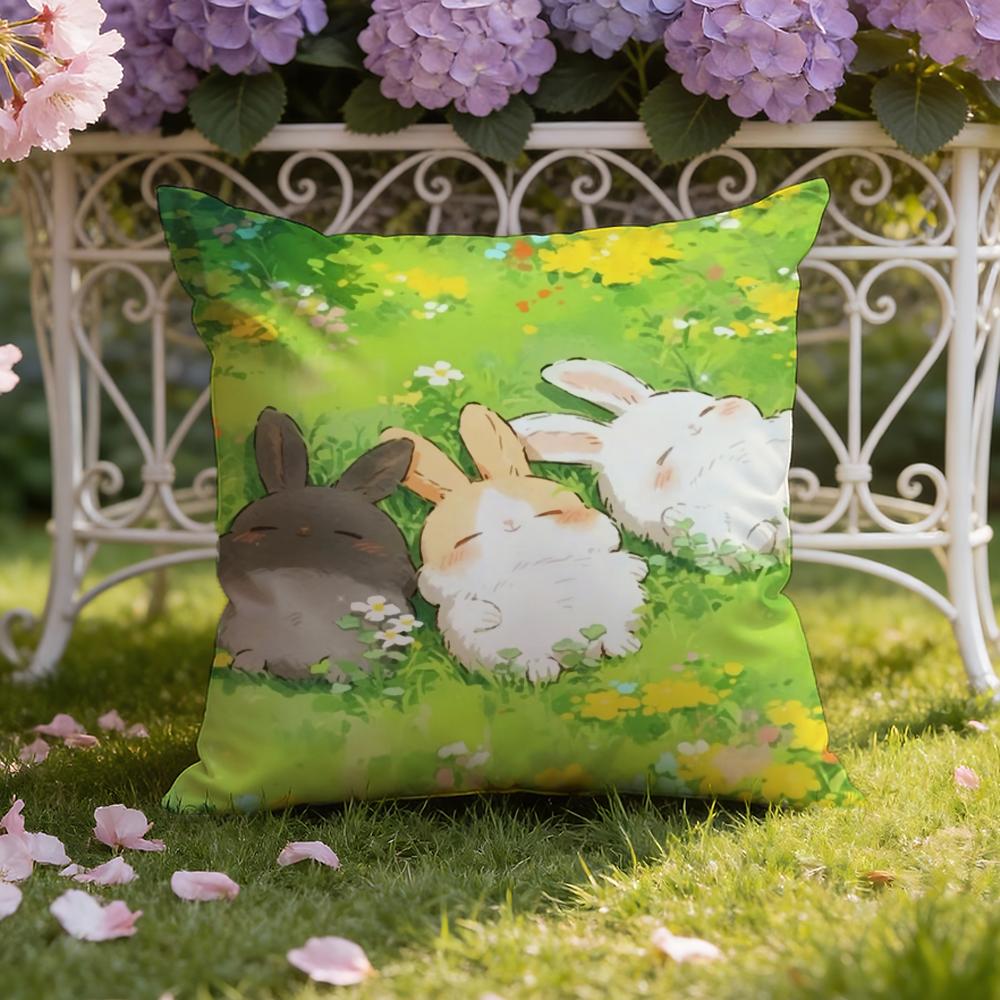 Cartoon Drawing Animal Cushion Cover Home & Car Dual-Scene Pillow Cover: Reversible for Premium Comfort