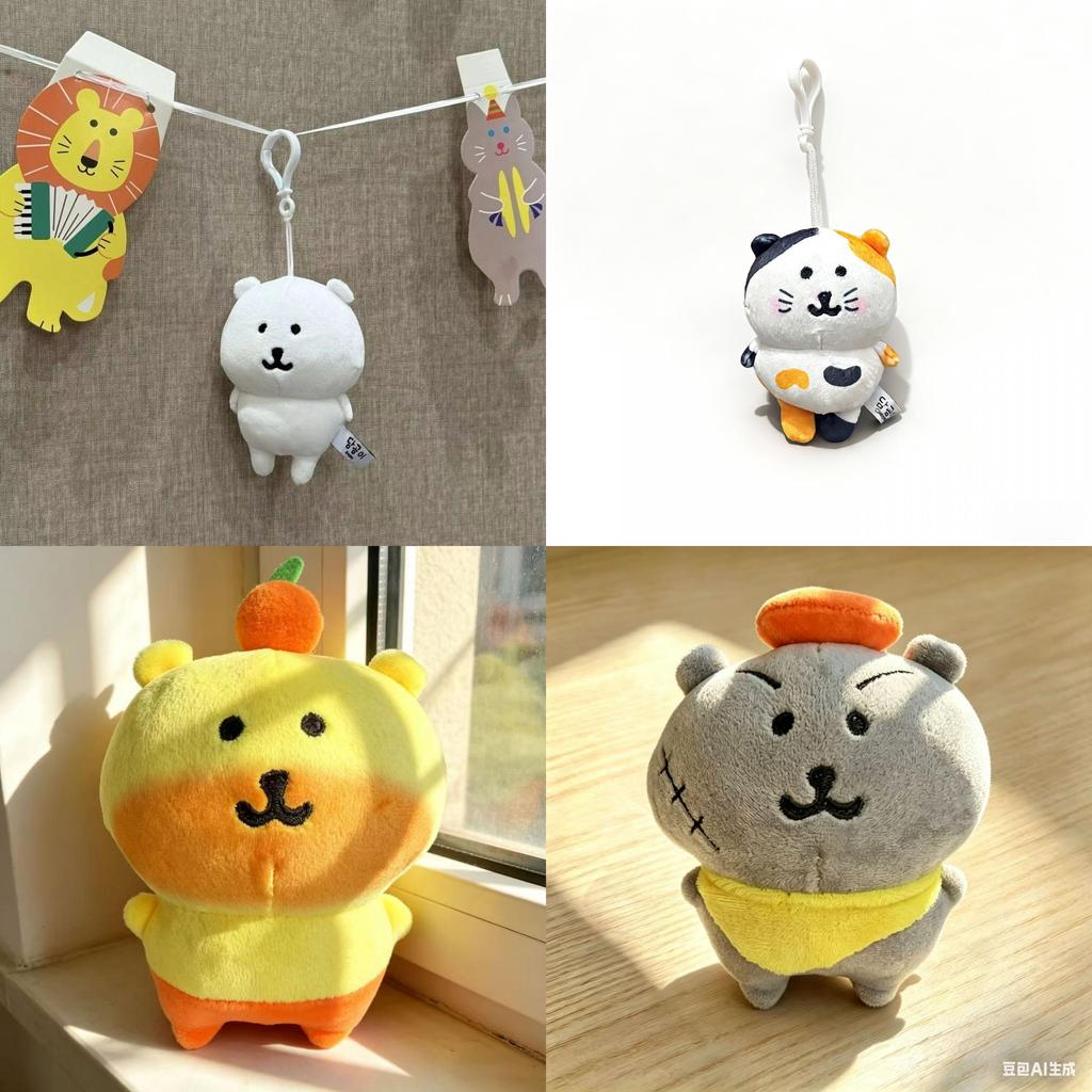Selfdeprecating Bear Plush Toy With Short Pile Fabric For Backpack Decor