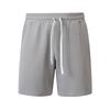 Mens Solid Color Waffle Drawstring Pockets Casual Straight Summer Shorts
