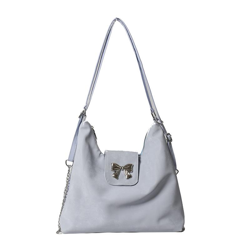 

Женская персонализированная сумка-тоут с бантом, портативная, повседневная, универсальная, многоцелевая, текстурированная, на плечо, сумка-мессенджер one size fits all синий