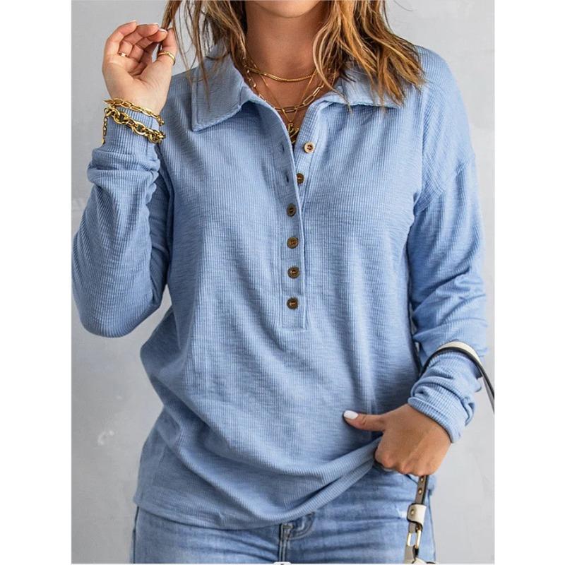 IHUASU Moda Donna Casual Manica Lunga Scollo a V Bluse e Camicie