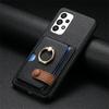 Ring Leather Phone Case for Samsung Galaxy S25 23 S21 FE S24 Ultra S22 Plus A54 A15 A25 A35 A55 Wallet  with Card Holder Cover