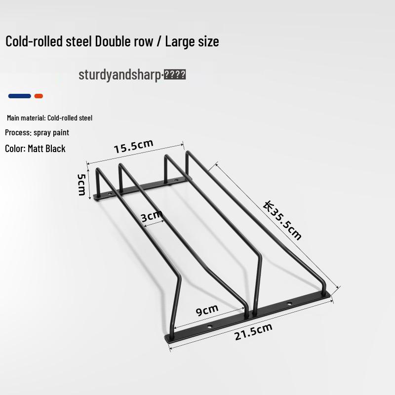 High-Stemmed 304 Stainless Steel Wine Glass Storage Rack for Red Wine Glasses