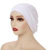 Modal Cotton Stretch Elastic Postpartum Cap - Solid Color Tie-on Indian Hat