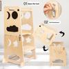 Multipurpose Children Wooden Climbing Stool Safety Design Early Fun Development