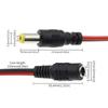 5.5x2.1mm Connector Wire Easy Polarity Identification Secure CCTV Camera System Use