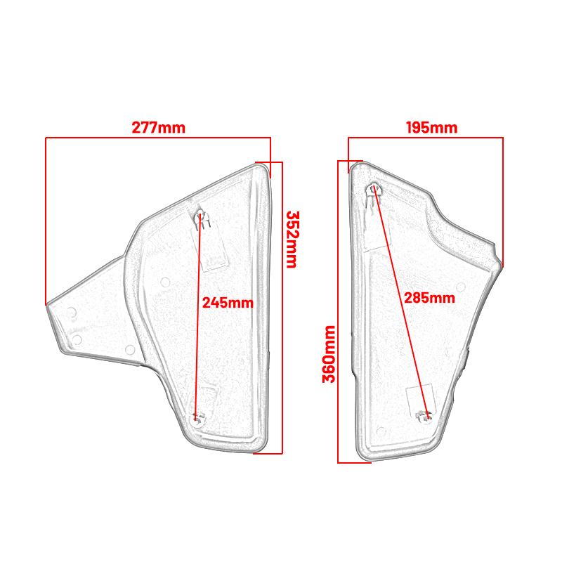 For Honda 1999-2008 VLX 600 VT 600 C CD Shadow Steed VT400 Left Right Battery Side Fairing Guard Motorcycle Chrome ABS Cover