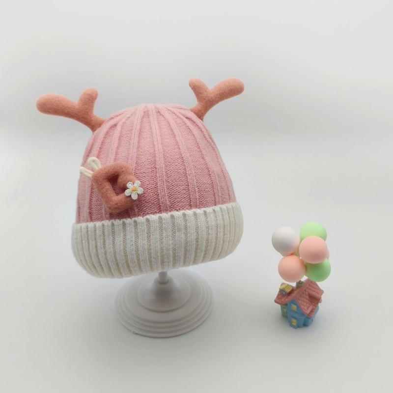 Autumn and Winter Children's Knitted Hat with Thick Velvet Cartoon Warm Hoodie Super Cute Baby Boys and Girls Pure Cotton Hat