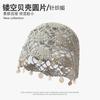 Beret women's autumn and winter handmade knitted wool hat double-layer warm and windproof retro niche stacked bag head cold hat