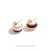 Elegant French Retro Enamel Ear Studs: Unpierced, High-End Design for 2026