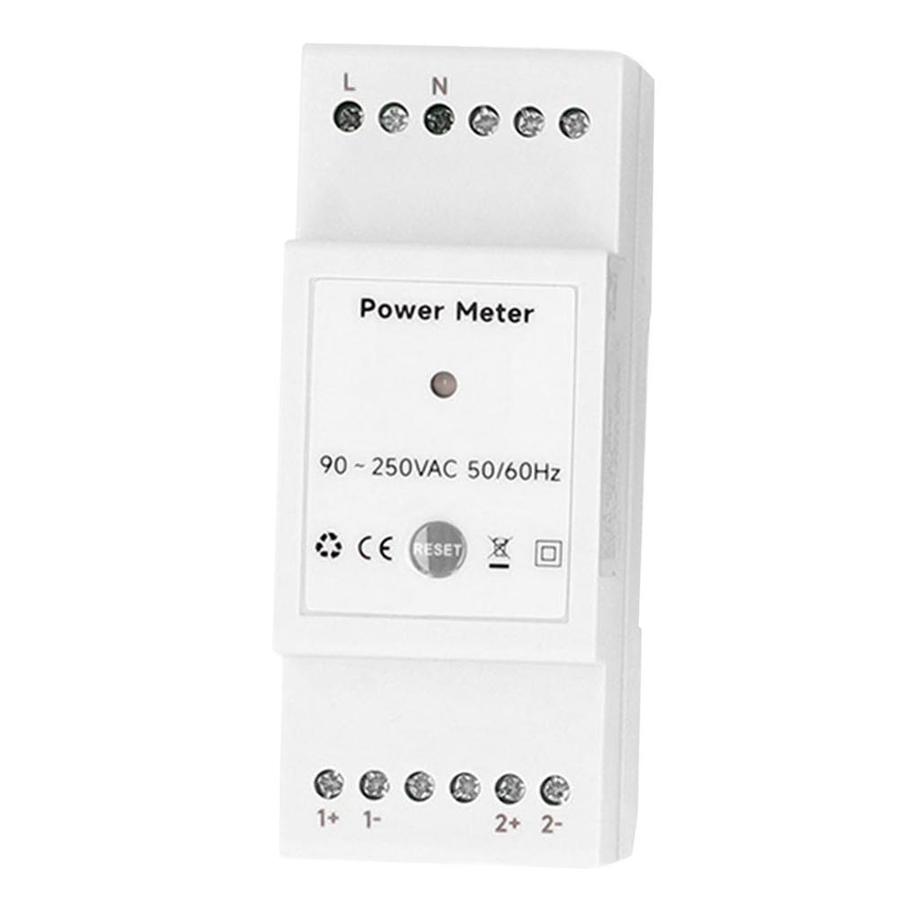 90‑250VAC Smart Energy Meter WiFi Single Phase Electricity Monitoring Meter with 2 200A Split Type Current Transformer