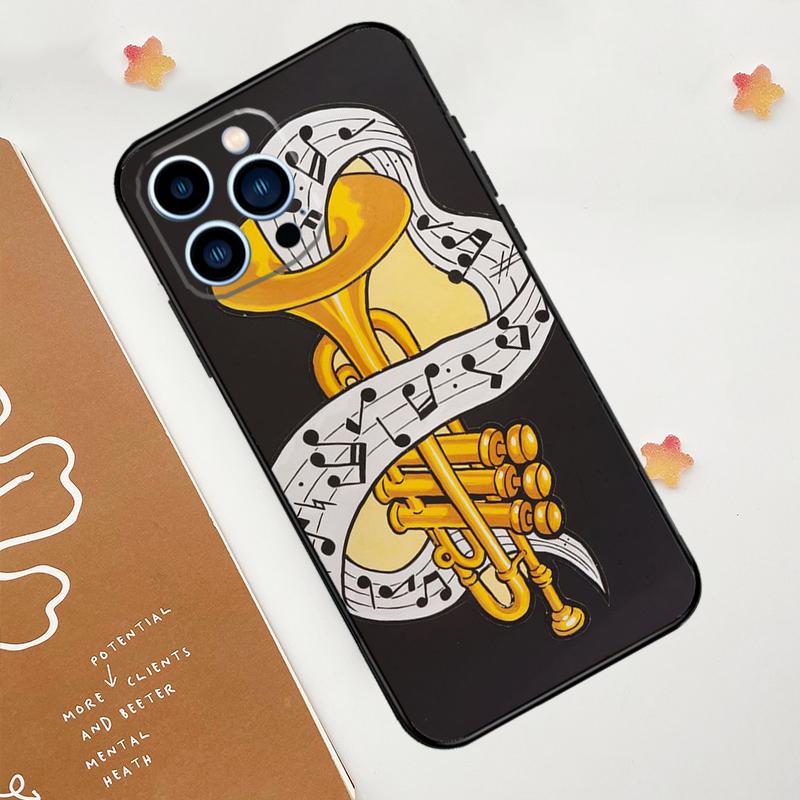 Violin Piano Case For Apple iPhone 12 13 Mini 11 14 15 16 Pro Max Plus X XR XS Max Coque