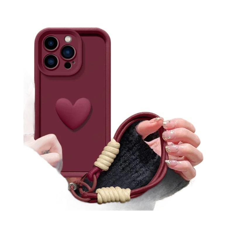 Samsung S11Ultra mobile phone case S11FEE three-dimensional love A11 with lanyard S11 all-inclusive A11 1G set