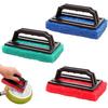 3 Pcs Hand-Held Pool Scrub Brush, Pool Cleaning Scrubbing Sponge Pad, Bathroom Scouring Pad, Bathtub Scrubber With Handle For Shower Tile