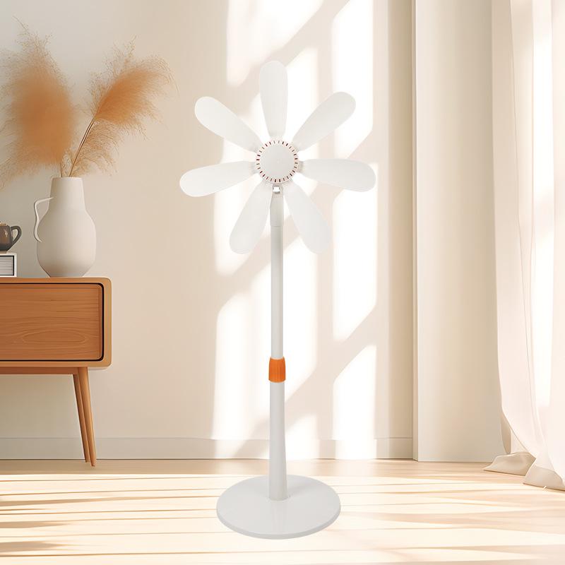 Quiet Small Electric Floor Fan with Soft Blades for Bedroom, Dorm, or Rental