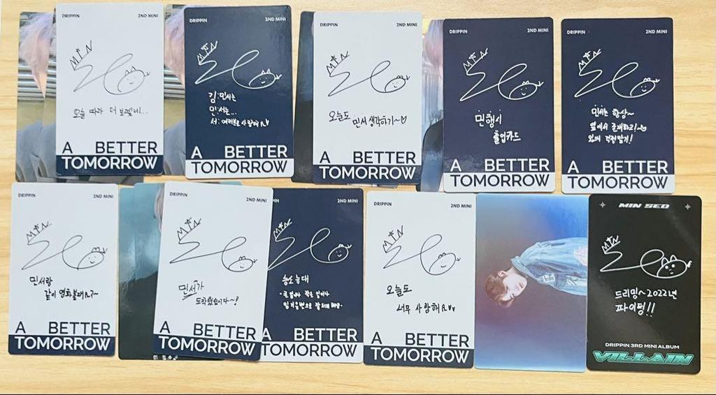 [USED] DRIPPIN Minseo Official Trading Card Set with Bonus Trading Card