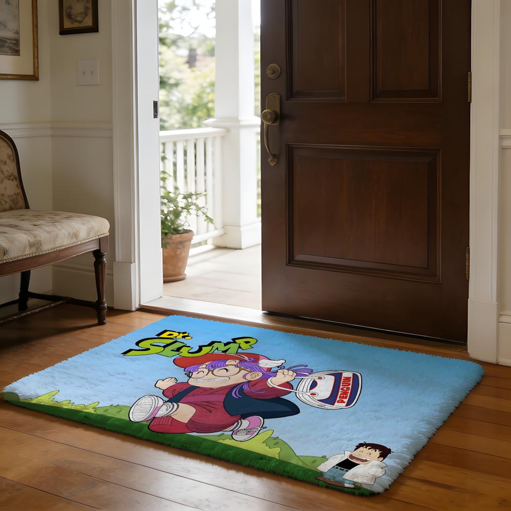 Cartoon DDr Slump Arale Floor Mat Soft Flannel Absorbent Mat Non-Slip Rug Home Bedroom Bathroom