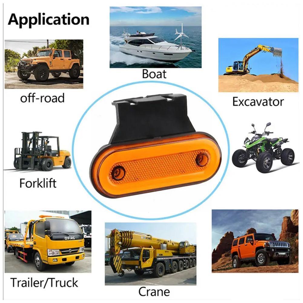 Truck Side Marker Light LED Trailer Lights with Bracket Car Light Warning Clearance Reflector Lamp Lights Van 24V 12V Exter J6O9