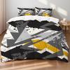 Luxury Brown Black Houndstooth Bedding Set Classic Print Duvet Cover Pillowcase Breathable Wrinkle-Free For Bedroom Decor