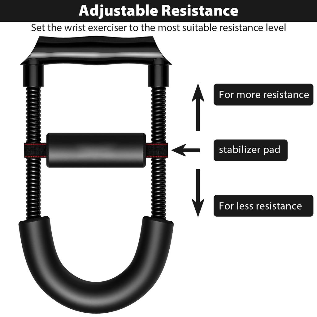 Enhanced Wrist and Forearm Trainer izable Fit Grip Strengthener with Heavy-Duty Resistance for Professional and Home Gym Use