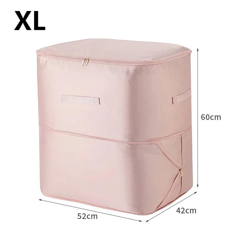 Heavy-Duty Self-Compressing Storage Bag - Portable Organizer for Clothes, Blankets & Quilts, Ideal for Closet Organization