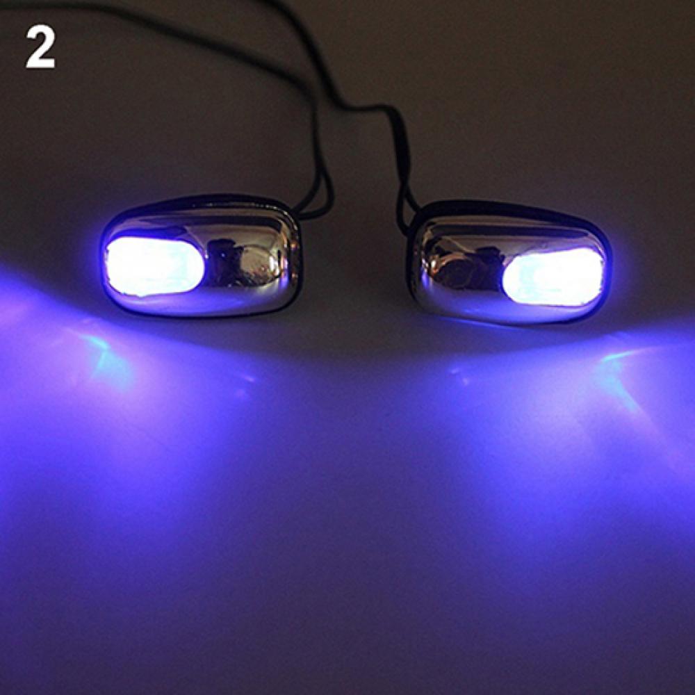 1 Pair Auto LED Light Windshield Windscreen Jet Spray Nozzle Wiper Washer Lamp Automobile Water Spray Lamp Car Accessories