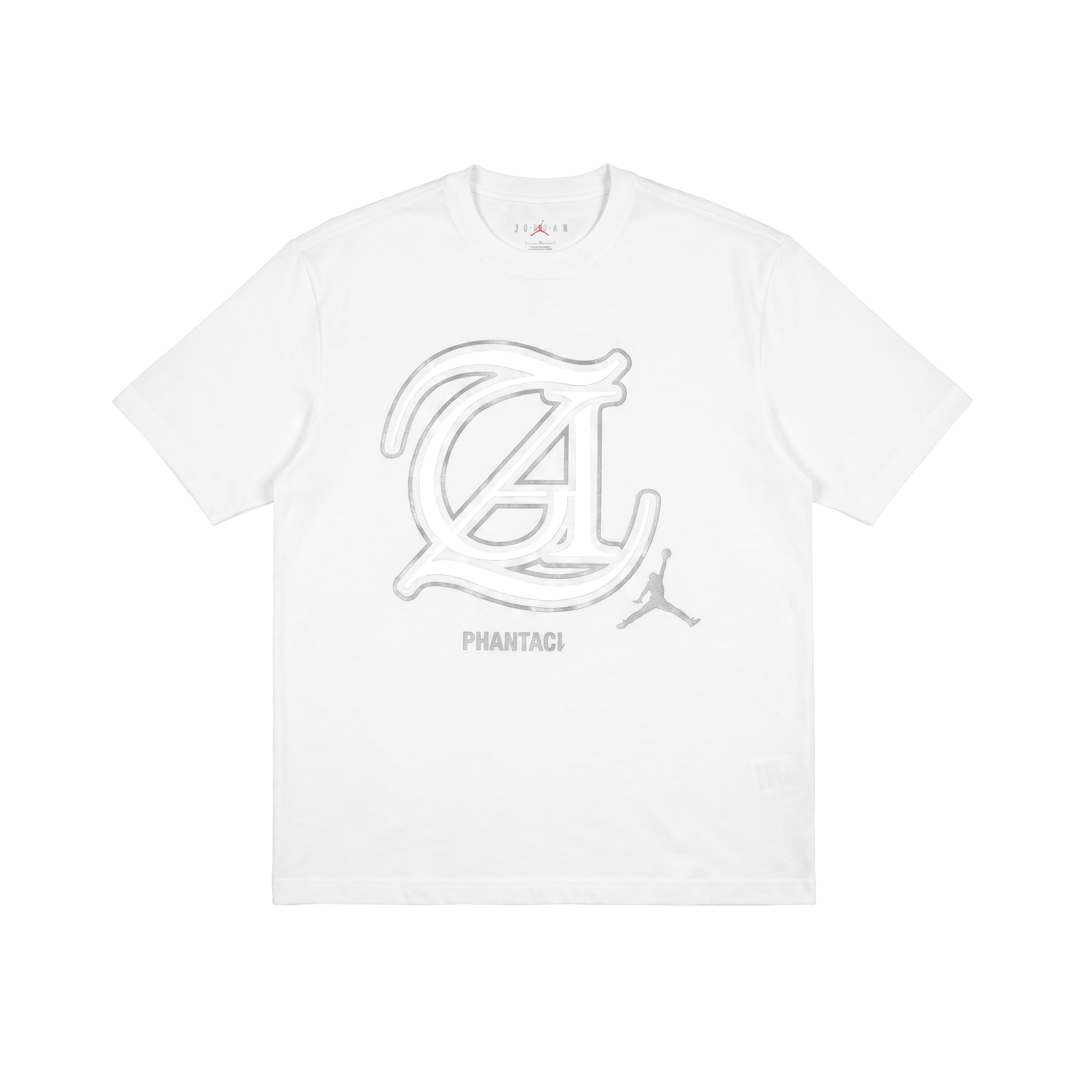 Jordan X PHANTACI T-Shirts Unisex Weiß Rundhalsausschnitt Moderat 2XL white