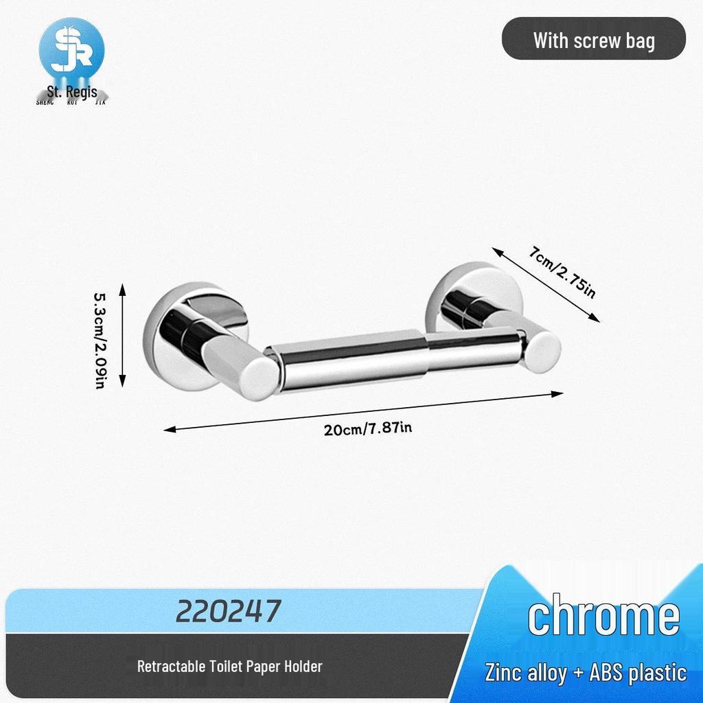 Stainless Steel Bathroom Towel Rack & Hanger Set