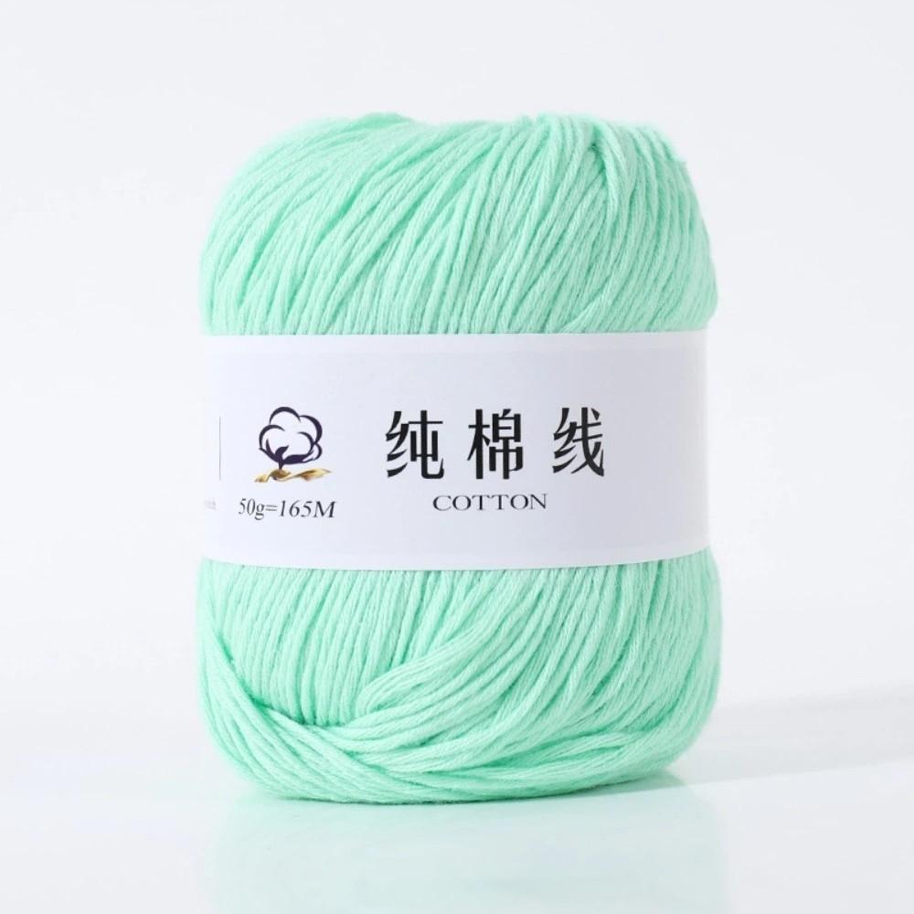 50g Nuovo Filato di Puro Cotone di Spessore Medio per Maglia Fai da Te Filato di Cotone Pettinato Amico della Pelle Filato Morbido per Maglia a Mano Estate Primavera