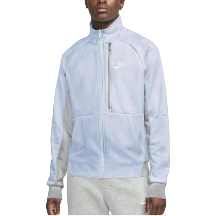 Nike Color Block Zip-Up Jacket Men Jackets White DA0003-085