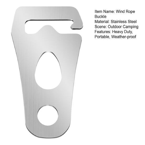 Stainless Steel Wind Rope Buckle Heavy Duty Outdoor Camping Hiking Backpacking Tent Canopy Guyline Cord Adjuster Board Rope Tensioner