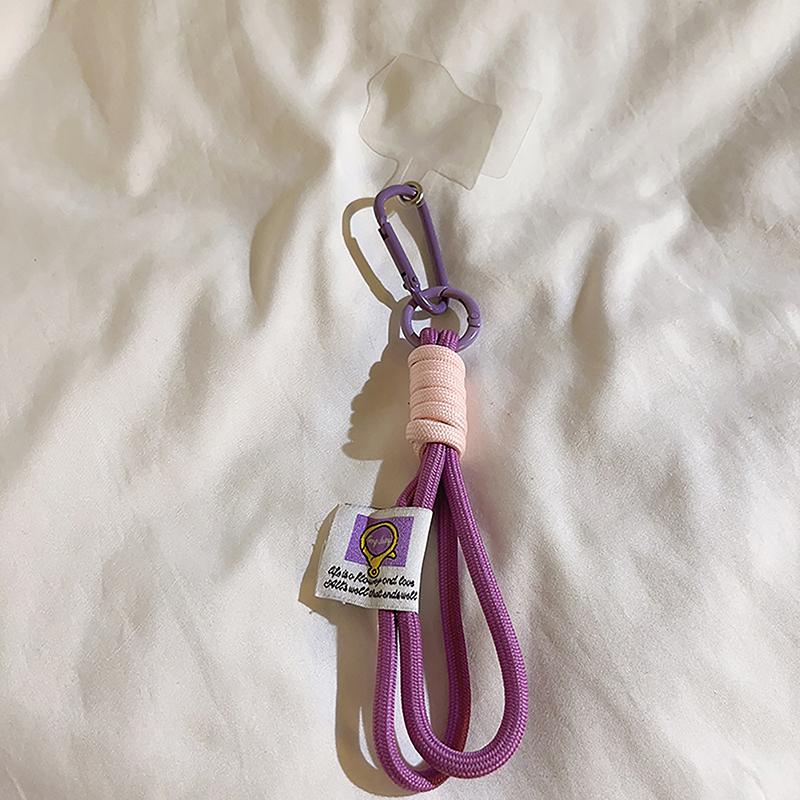 Color Combination Short Mobile Phone Lanyard Can Be Portable Anti-Release Rope Hanging Wrist Pendant Clip Hanging Decoration