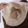Handmade Weave UV Protection Flower Sunscreen Flat Hat Sun Hat Sun Cap Sun Protection Straw Hat