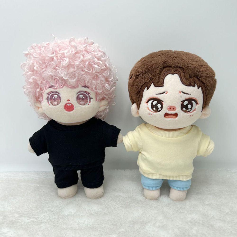 Elastic Hoodies T-shirt Fashion Style Mini Clothes New 10cm Doll Clothes  Cotton Stuffed Dolls